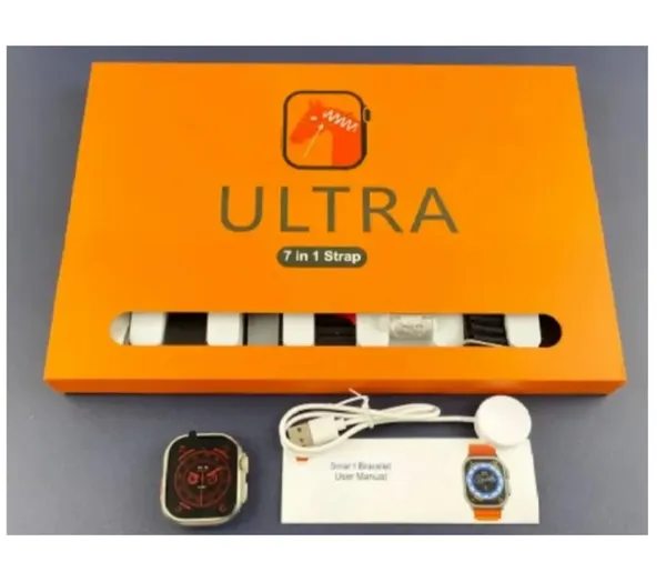 7 in 1 Ultra smartwatch 49mm series 9 Ultra 2.01 |IPS HD Large Screen NFC Smart Watch Bluetooth Calling Sports Smartwatche With Seven Watch Straps